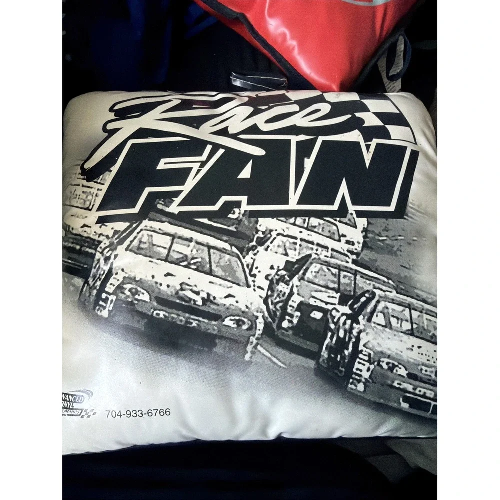 Nascar Bristol Motor Speedway AND Race Fan Vinyl Pillow Seat Cushions.
